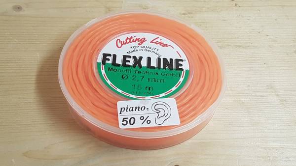 15 m SB Packung Nylonfaden FLEXLINE piano® 2,7 mm