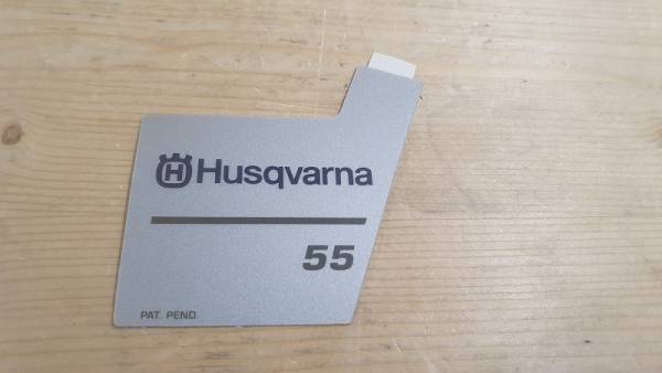 Original Aufkleber für Starter/ Starterdeckel für Husqvarna Motorsäge 55, 55 EPA