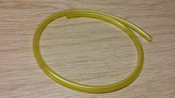 Profi Benzinschlauch 1 m Ring gelb-transparent, öl-, hitze-, quellfest, für Kettensägen, Freischneider (Øi = 3.2/ ØA = 6.4)
