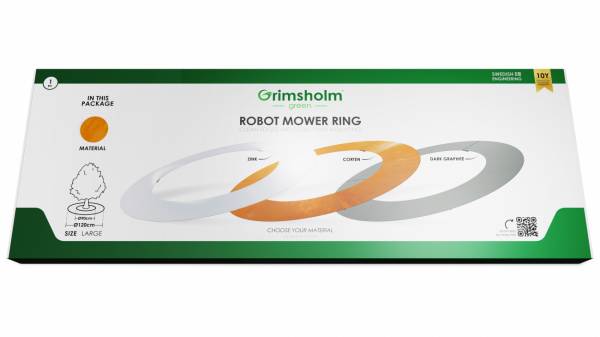Mähroboter Ring 90/ 120 cm, rostbraun zur Umrandung von Bäumen und anderen Objekten