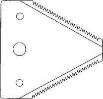 3-Loch Klinge gezahnt 2.0 mm stark - DIN 75 für Fingerbalken für Balkenmäher
